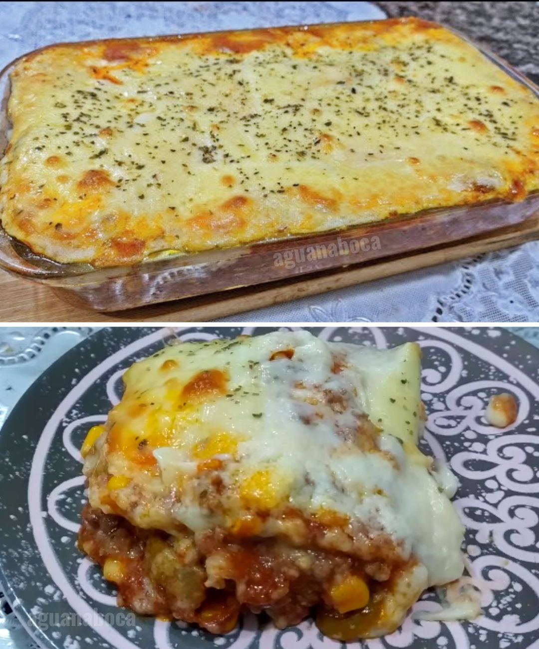 Lasanha bolonhesa ao molho branco