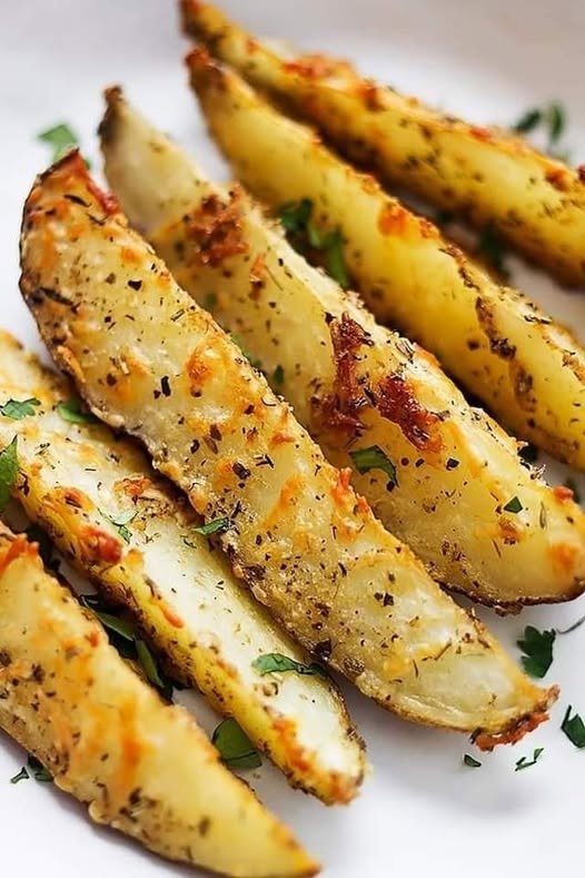 Batatas Assadas com Alho, Temperos Deliciosos e Parmesão