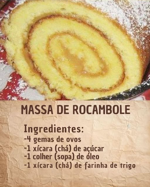 Massa para Rocambole fofinha