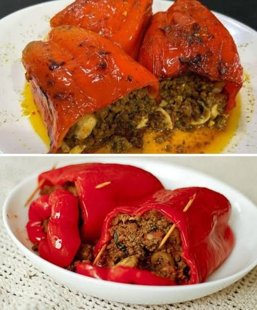 Pimentões recheados Com Carne moída