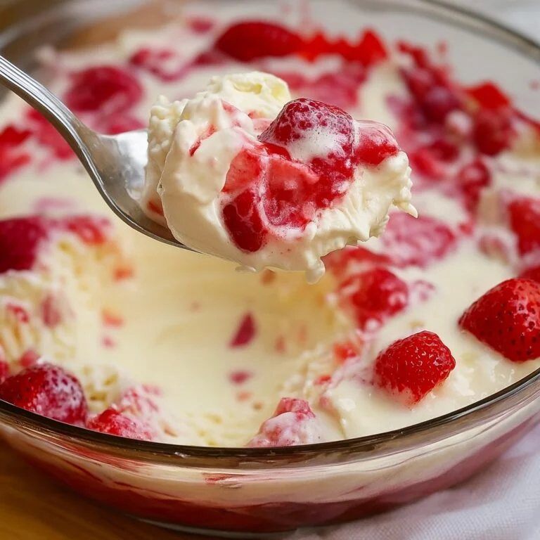 Creme gelado de morango