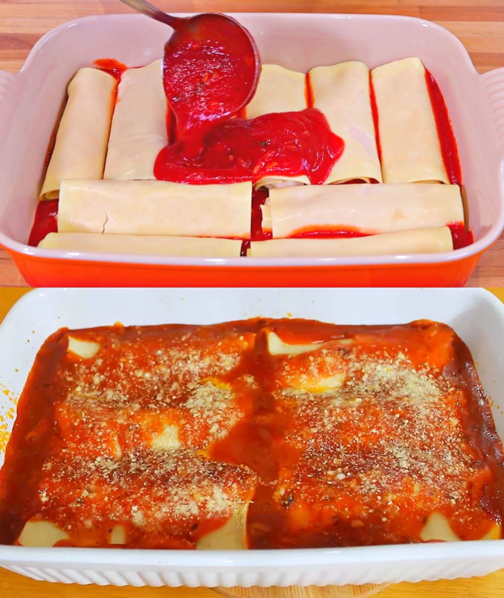 Canelone com Massa de Lasanha