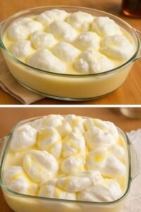 Doce de Ovos Nevados com Calda de Abacaxi