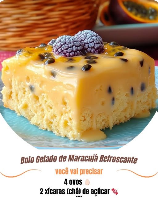 Bolo Gelado de Maracujá