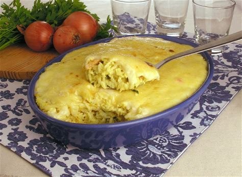 Arroz com Bacalhau e Requeijão