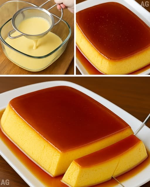 Pudim de Caramelo Sem Forno e Sem Ovos