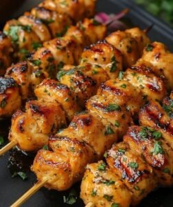 Espetadas de frango marinadas