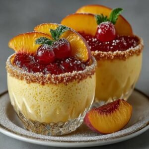 Mousse de Pêssego com Iogurte Natural