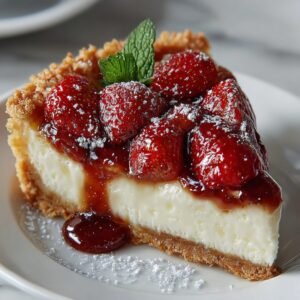 Torta de Morango com Camada de Leite Ninho
