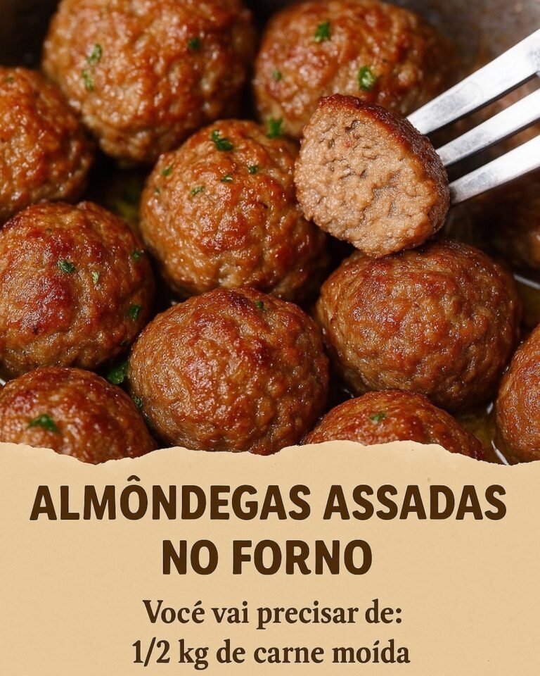 Almôndegas assadas no forno