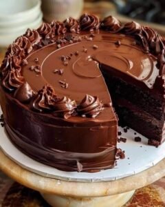 Bolo de Ganache de Chocolate Decadente