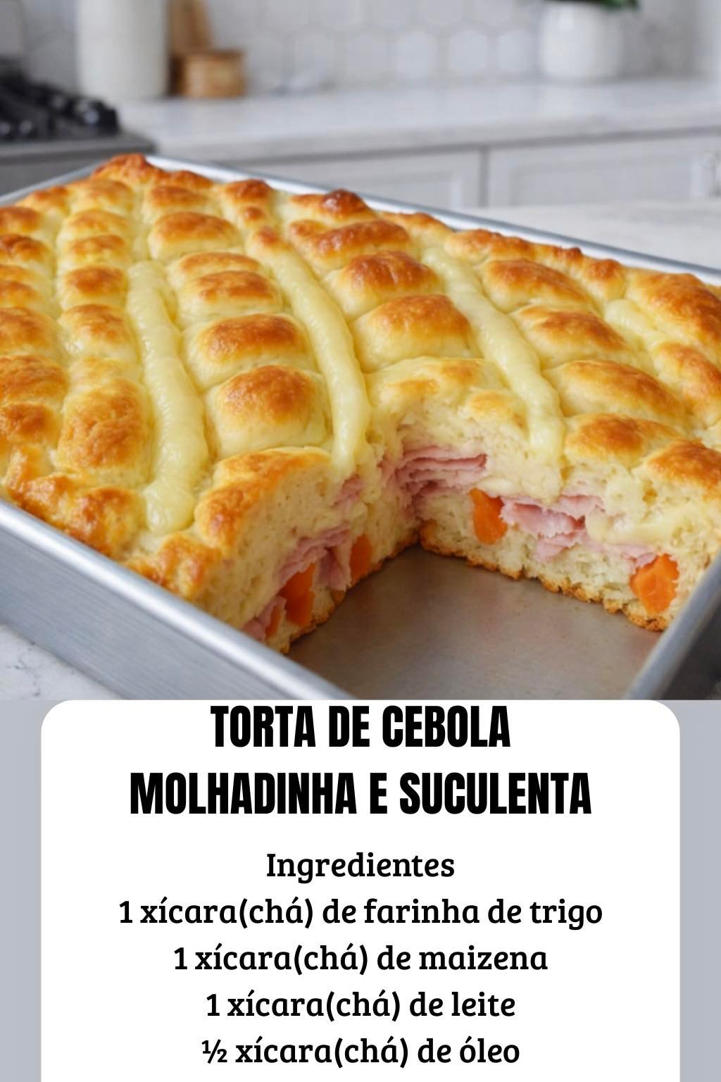 Torta de cebola molhadinha